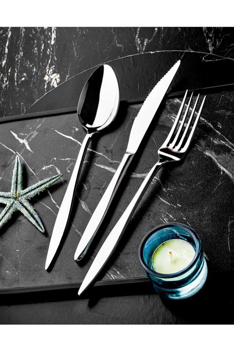 ÖZLİFE Ela Sade 72 Parça Kaşık Çatal Bıçak Takımı 12 Kişilik