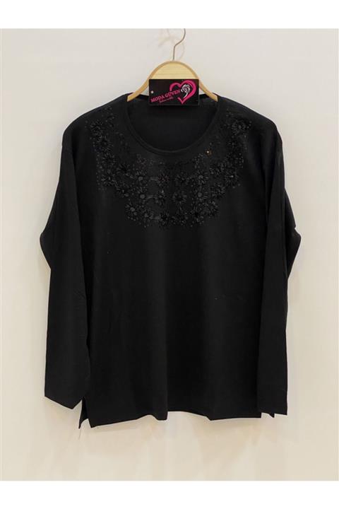 modagüven Anne Penyesi Süzüneli Uzun Kol Bluz