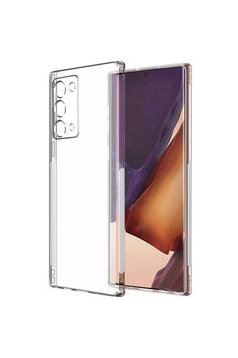 Samsung Teleplus Galaxy Note 20 Ultra Kılıf Kamera Korumalı Silikon Şeffaf + Tam Kapatan Nano Ekran Koruyucu