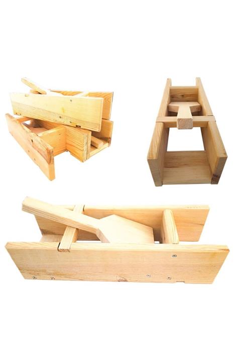 EvveBahce Kullanışlı Ergonomik Ahşap Zeytin Kırma Makinesi Aleti