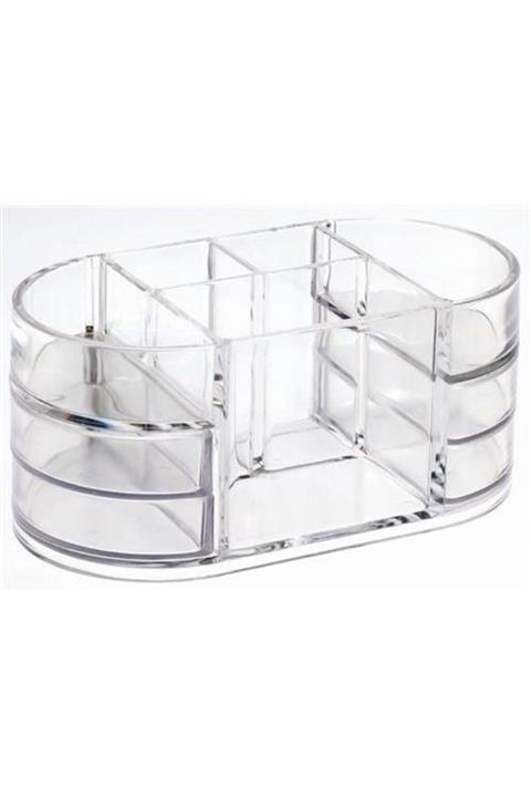 Ops Masa Üstü Kalemlik Organizer - Masa Düzenleyici - Şeffaf