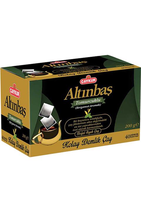 Çaykur Altınbaş Bergamot Aromalı Demlik Süzen Poşet Çay 200 Gr. (40 Poşet)
