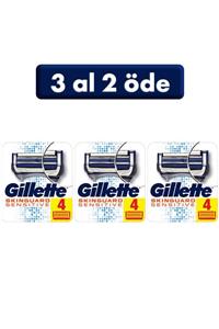 Gillette Skinguard Yedek Tıraş Bıçağı 4'lü (3 Al 2 Öde)