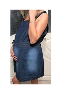 BonnieDesign Denim Hamile Elbisesi - Standart Beden