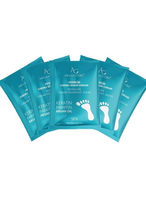 Argan Cure Pedikür Kremli Bakım Çorabı 5 Li Paket