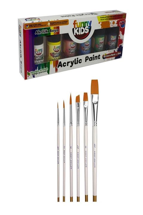 Rich Keep Smile Fırça Seti + Akrilik Boya