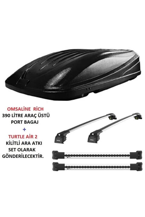 Turtle Peugeot 2008 2020 Sonrası Uyumlu Rich 390 Litre Port Bagaj Ve Air 2 Bağlama Aparatı
