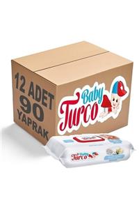 Baby Turco Beyaz Sabun Kokulu Islak Havlu 12x90 Lı