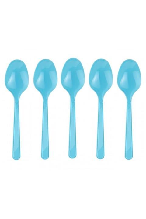 PARTİSERÜVENİ Plastik Kaşık Mavi Renk Pk 25 li
