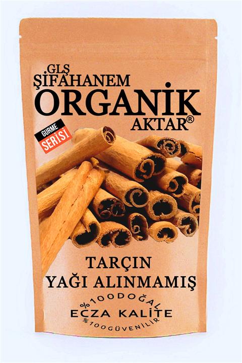 GLŞ ŞİFAHANEM ORGANİK AKTAR Tarçın Kabuk Tane Çubuk 100 gr Yağı Alınmamış