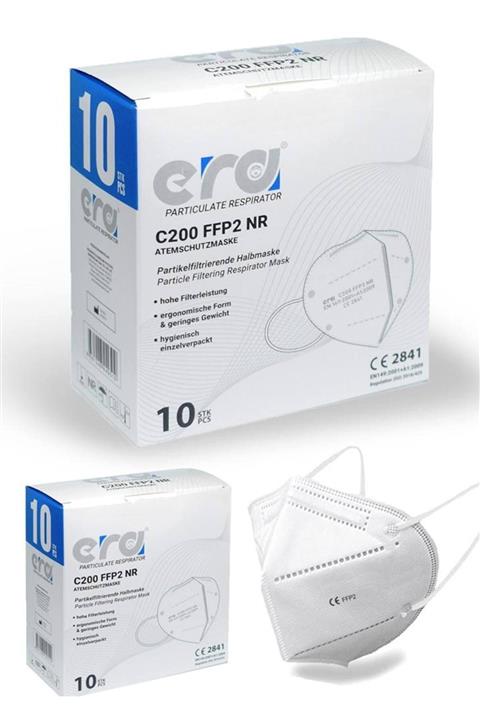 ERA C-200 FFP2 VENTİLSİZ SOLUNUM MASKESİ - 10 ADET