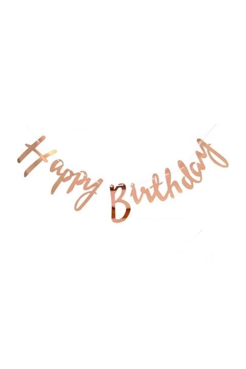 Colorofstory Rose Gold Happy Birthday Yazısı