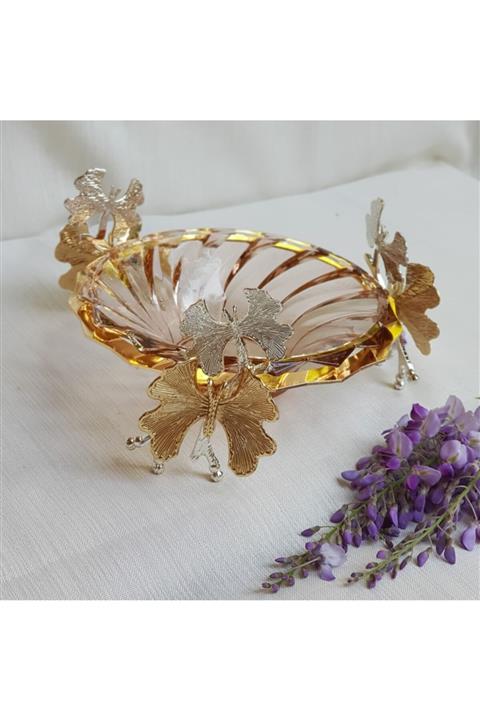 AlyaHomeAksesuar Kelebek Detaylı Şekerlik