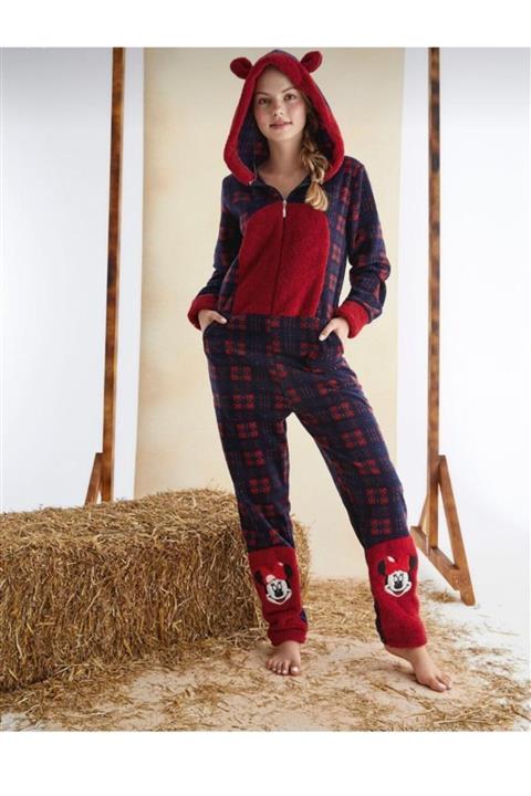 butik ync Kadın Mickey Desenli Polar Welsoft Tulum