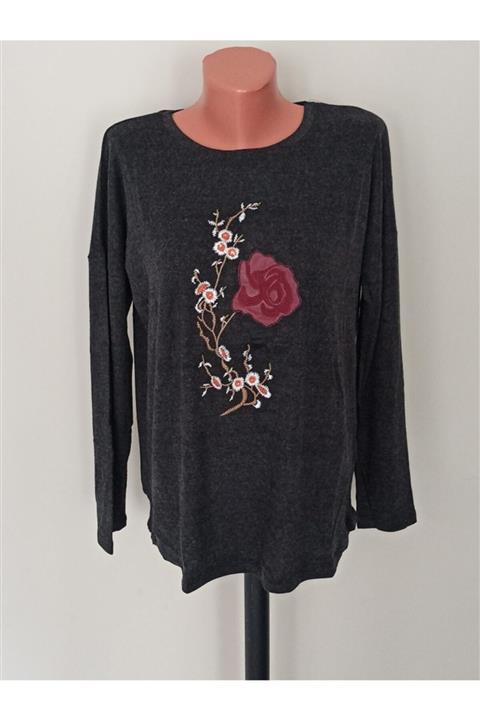 wearon tekstil Koyu Gri Yumoş Kumaş Kazak