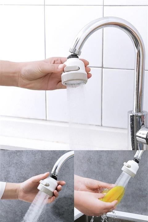 Demiray Hareketli Mutfak Batarya Ucu Evrensel 360 Derece Dönebilen Musluk Ucu