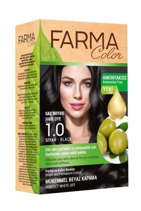 Farmasi 7090226 FarmaColor Saç Boyası Amonyaksız Siyah 1.0