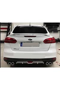 Boğaziçi Ford Focus 3 Sedan Gri Reflektörlü Arka Difüzör -4 Egzozlu Difrizör-