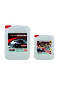 CLERKSON Konsantre Fırçasız Oto Şampuanı 20 kg + Geçici Bir Süre 5 kg Wax