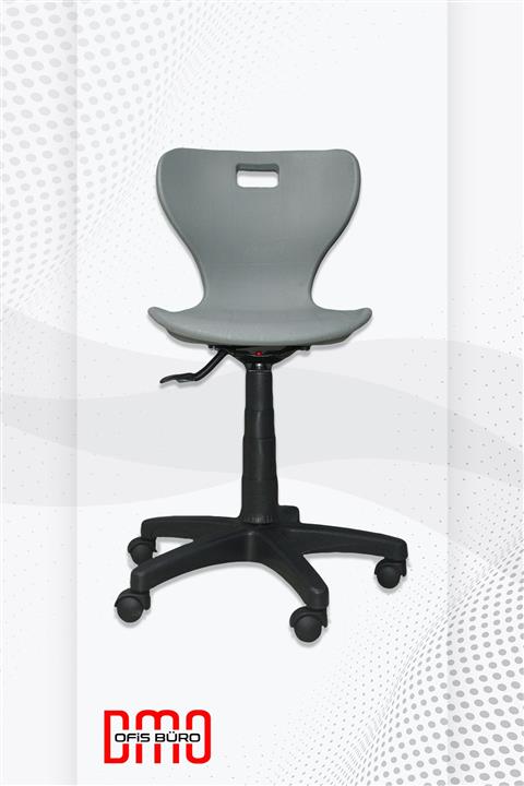 Porziyon Monoblok Renkli (ofis - Öğrenci) Çalışma Sandalyesi Gri