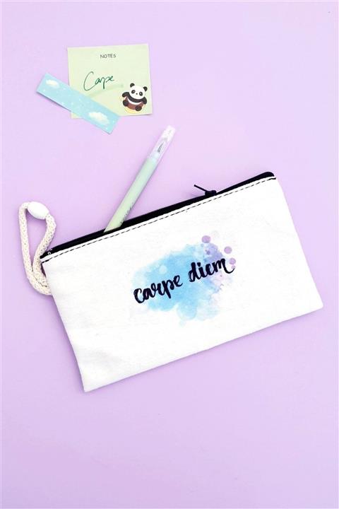 Carpe Diem Beyaz Bez Kalemlik