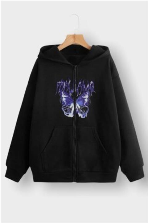 EFBUTİK Kelebek Fermuarlı Hırka