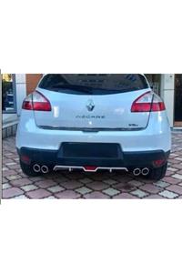 Boğaziçi Renault Clio 3 Gri Reflektörlü Arka Difüzör -4 Egzozlu Difrizör-