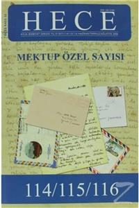 Hece Yayınları Dergi Hece Dergisi - Mektup Özel Sayısı ( Sayı 114,115,116 )