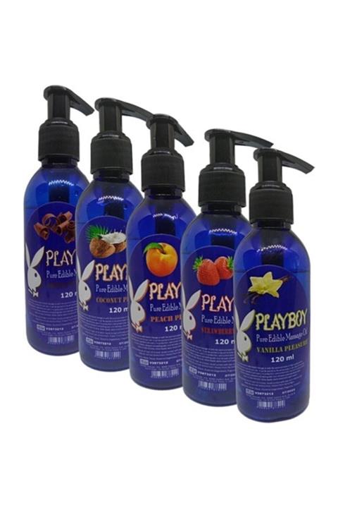 Playboy Aromaterapi Masaj Yağı 120 ml 5 Koku 5 Tat Pure Edible Masaj Yağı 120 ml