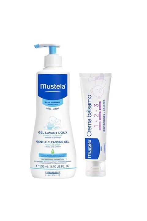 Mustela Pişik Kremi 50ml Yenidoğan Şampuan 500ml  Bakım Seti