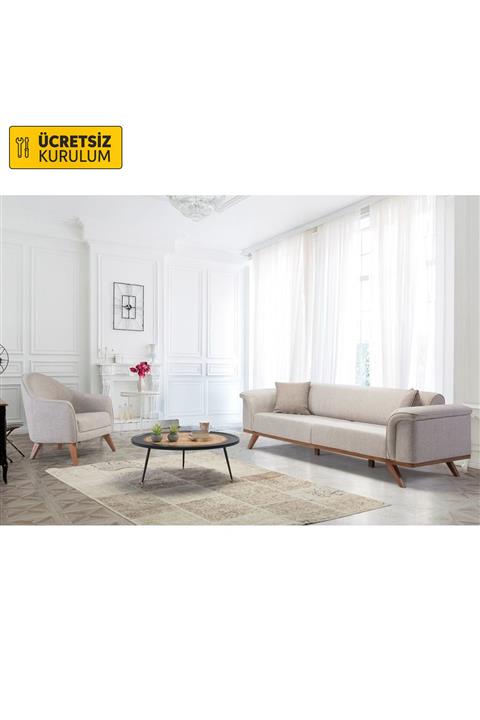 Vivense Venedik Koltuk Takımı Krem