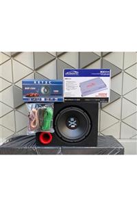 XETEC Bhp-1204 30 Cm 1000 Watt Kabinli Subwoofer Bas Audiomax 3000 Watt 4 Kanal Amfi Kablo