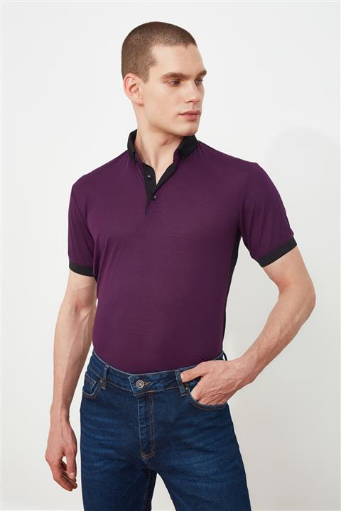 TRENDYOL MAN Mürdüm Erkek Polo Yaka T-shirt TMNSS21PO0037