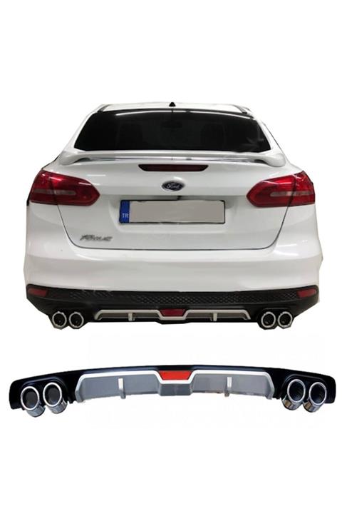 carlone Ford Focus 3 Uyumlu Difüzör Arka Tampon Eki