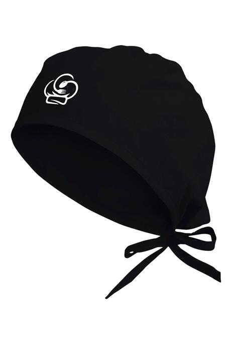 Tasarım Trend Unisex Siyah Çatal Kaşık Temalı Mutfak Aşçı Bonesi