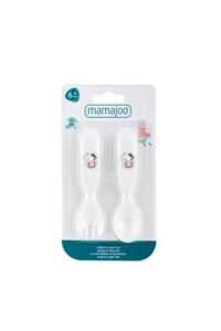 Mamajoo Desenli Kaşık & Çatal Seti Pembe İnek
