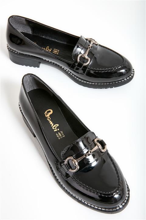 Bambi Siyah Kadın Loafer Ayakkabı M07782341