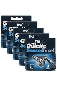 Gillette Sensor Excel 5'li Yedek Tıraş Bıçağı X 5 Paket