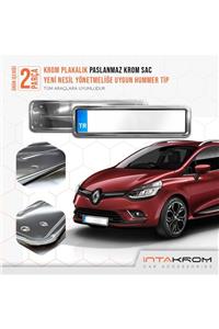 İntachrom Renault Clio 4 Krom Plakalık - Hummer Tip 2 Adet