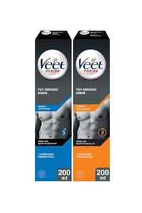 Veet Men Hassas Erkeklere Özel Tüy Dökücü 200ml+Veet Men Normal Erkeklere Özel Tüy Dökücü 200ml