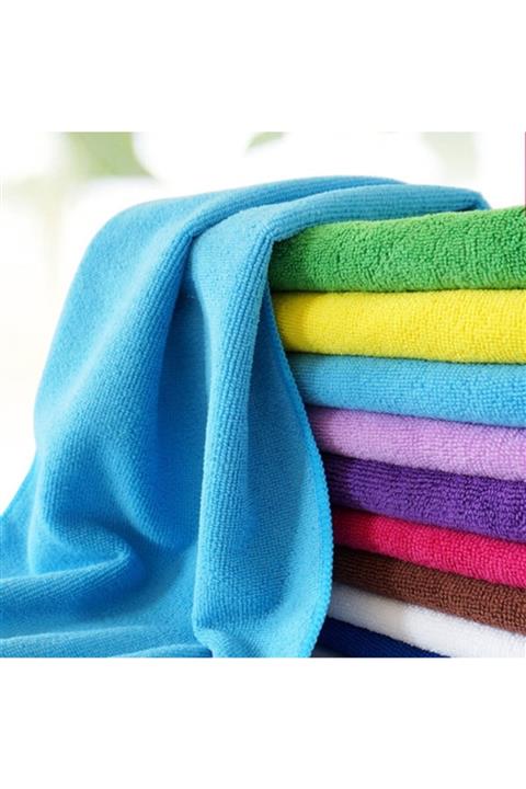 RENKYAPI 4 Adet Renk Antibakteriel Mikrofiber Halı-koltuk ve Yer Silme Bezi Leke Bırakmaz Fiber Micro Bez