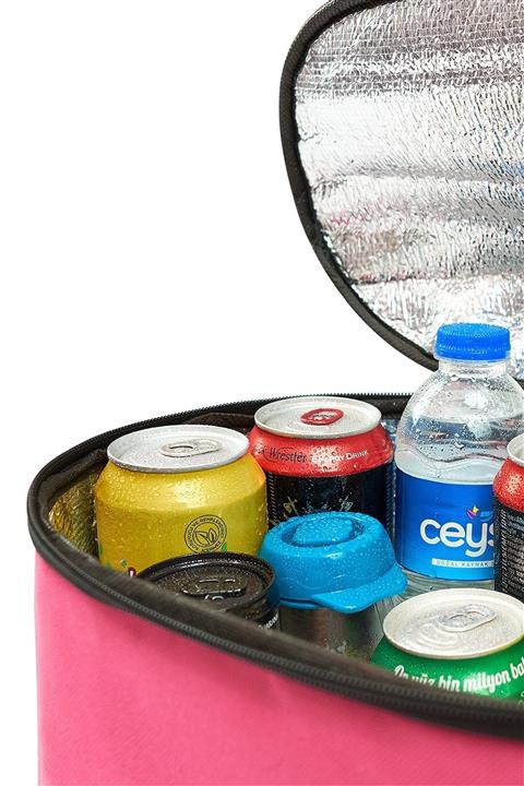 Emroto Maserati Levante Soğuk Sıcak Tutucu Bölmeli Buzluklu Termos Çantası Plaj Çantası Pembe