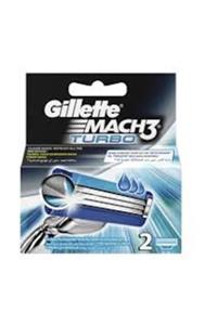 Gillette Mach3 Turbo Yedek Tıraş Bıçağı 2'li Başlık