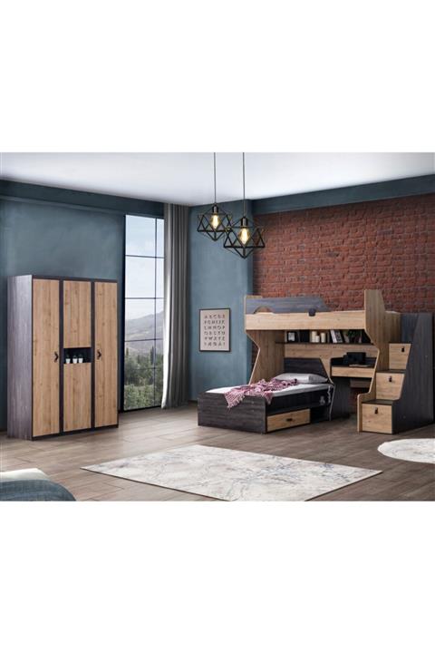 Setay Ranza, Doğa Ranza Karyola Çalışma Masası + 3 Kapılı Dolap