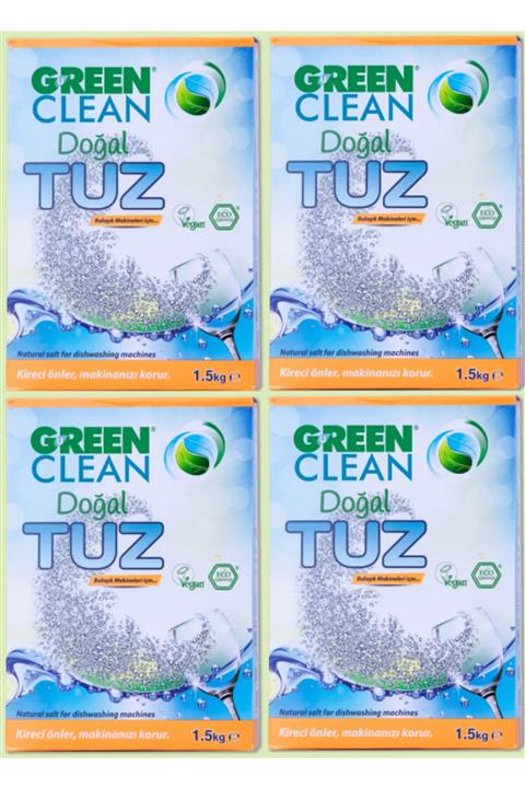 Green Clean Organik Bulaşık Makinası Doğal Tuz (1,5 Kg - 4'lü Set ) Depo-e