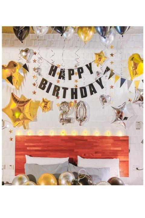 BİDOLUMUTLULUK Happy Bırthday Banner Doğum Günü Seti