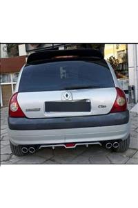 Boğaziçi Renault Clio 2 Hb Gri Reflektörlü Arka Difüzör -4 Egzozlu Difrizör-