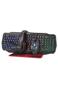 TEKNETSTORE Xtrike-me Cm-406 Oyuncu Seti Rgb Işıklı Kulaklık - Mouse - Klavye - Mouse Pad 4 In 1 Gaming Set