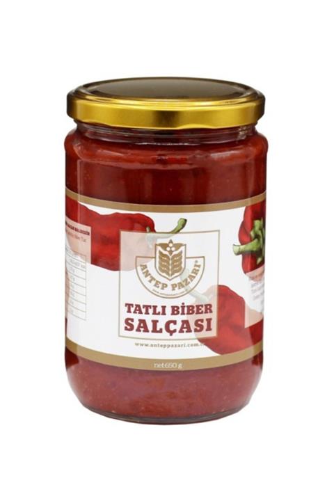 Antep Pazarı Tatlı Biber Salçası Ege Yöresi Ev Tipi 650 gr