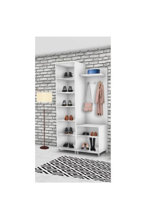 EraHome Nil Ayakkabılık Portmanto Elbise Askılıklı Ayakkabı Dolabı